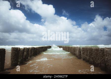 Spiaggia in Olanda Foto Stock