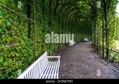 Giardini barocchi storici a Kleve, del 17th secolo, Kleve centro termale, NRW, Germania, Foto Stock