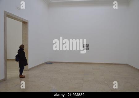 2038 - la Nuova Serenity - il padiglione tedesco vuoto alla XVII Biennale di architettura di Venezia - 9 novembre 2021. Foto Stock
