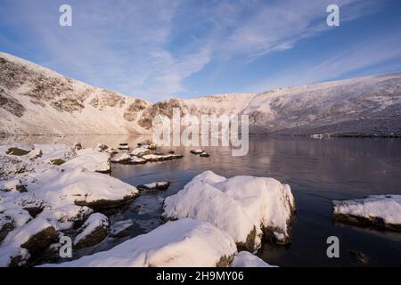 Loch Brandy in inverno Foto Stock