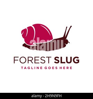 modello di logo animale della lumaca della foresta Foto Stock