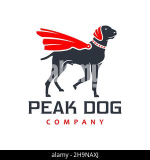 supereroe cane animale logo design Foto Stock