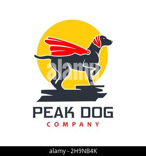 supereroe cane animale logo design Foto Stock