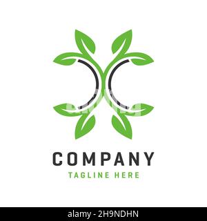 Modello di logo Letter DC Health Foto Stock