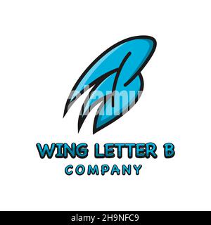 Logo ala lettera B Foto Stock