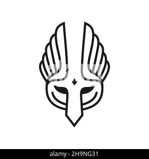 maschera e design del profilo dell'ala Foto Stock