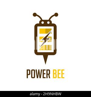 power bee logo la vostra azienda Foto Stock