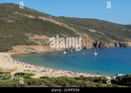 Piana, dipartimento Corse-du-Sud (Corsica meridionale): Spiaggia di Arone Foto Stock