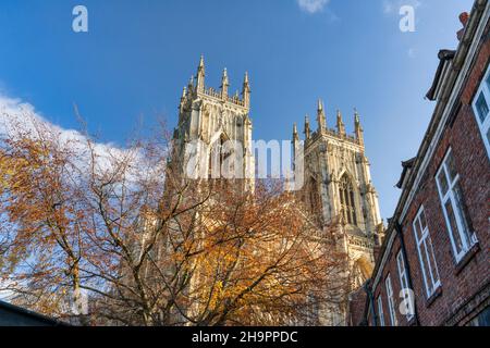 York Minster e York, North Yorkshire, Regno Unito. Foto Stock