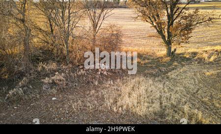 Stile di vita agricolo del Wisconsin rurale con Foto Stock