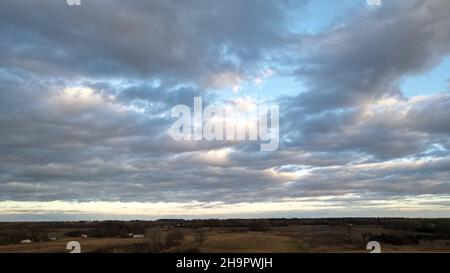 Stile di vita agricolo del Wisconsin rurale con Foto Stock