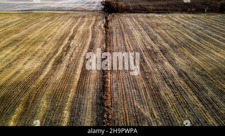 Stile di vita agricolo del Wisconsin rurale con Foto Stock