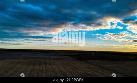 Stile di vita agricolo del Wisconsin rurale con Foto Stock