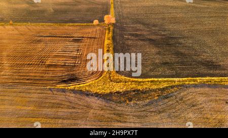 Stile di vita agricolo del Wisconsin rurale Foto Stock