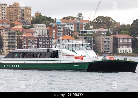 MV Dawn Fraser Sydney traghetto rivercat prende il nome dal nuotatore australiano, traghetto classe rivercat opera il servizio fluviale parramatta, Sydney, Australia Foto Stock