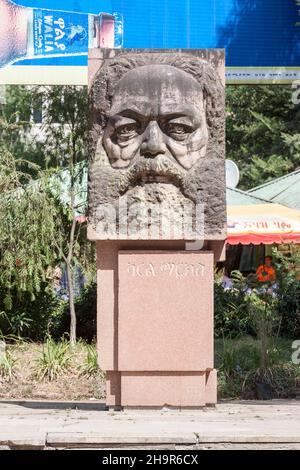 nero 15 cm Scultura statua del filosofo socialista tedesco Karl Marx busto in pietra 