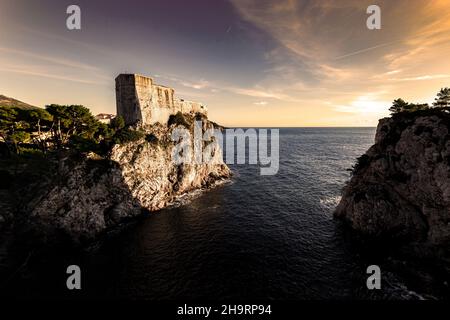 Forte di San Lorenzo (Forte Lovrjenac) a Dubrovnik, Croazia Foto Stock