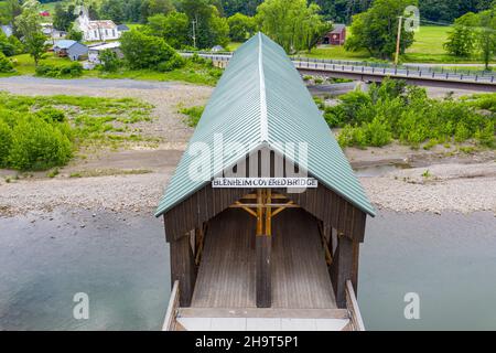 Ponte coperto di Blenheim, Blenheim, NY 12131 Foto Stock