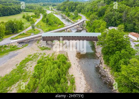 Ponte coperto di Blenheim, Blenheim, NY 12131 Foto Stock