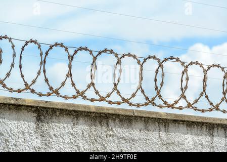 Recinzione elettrificata ampiamente usato in Brasile. Foto Stock