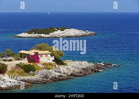 Costa nord-orientale dell'isola, Grecia, Isole IONIE, Zante, Kokinou Foto Stock