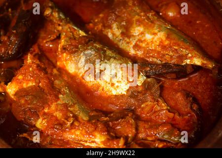 Curry di pesce di stile Kerala Foto Stock