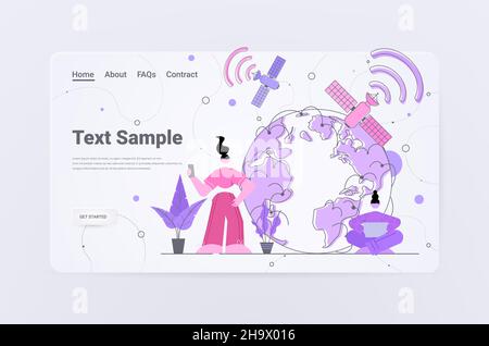 persone che utilizzano gadget digitali tecnologia di rete 5g concetto di servizio di telecomunicazione mobile wireless Illustrazione Vettoriale