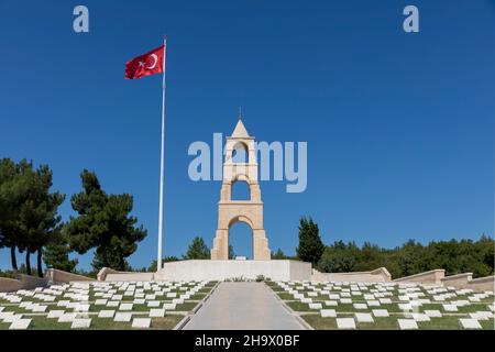 Canakkale, Turchia, 26 settembre 2021: Questo martirio è stato costruito nella memoria del 57th Reggimento dando migliaia di martiri e feriti nel Canakkal Foto Stock