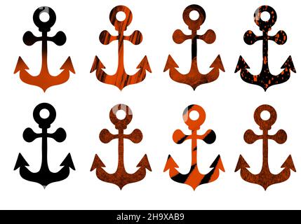 Set con ancoraggi per carta da parati e imballaggi e biancheria, regali e carte Foto Stock