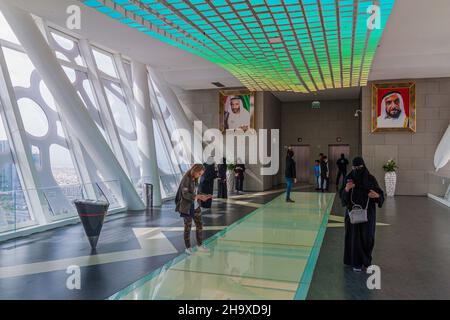 DUBAI, Emirati Arabi Uniti - 18 GENNAIO 2018: Interno della cornice di Dubai a Dubai, Emirati Arabi Uniti Foto Stock