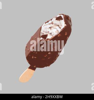 Latte cioccolato ghiaccio lolly Foto Stock