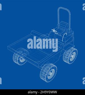 Dumper. illustrazione 3d Foto Stock