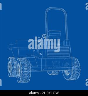 Dumper. illustrazione 3d Foto Stock