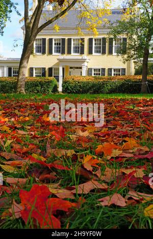 PRINCETON, NJ -31 Oct 2021- coloratissimo fogliame autunnale nel campus della Princeton University, nel New Jersey, Stati Uniti. Foto Stock