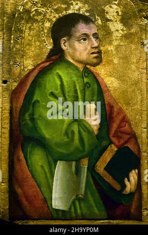 San Matteo - San Matteo, 1462-70. Antoine de Lonhy, 1446–1490, pittore, illuminatore, glazier, Francia, Francese , San Matteo, c1462-70 Foto Stock