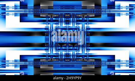 Disegno Fractal generato dal computer astratto. Un frattale è un modello senza fine. I frattali sono modelli infinitamente complessi che sono auto-simili attraverso Foto Stock