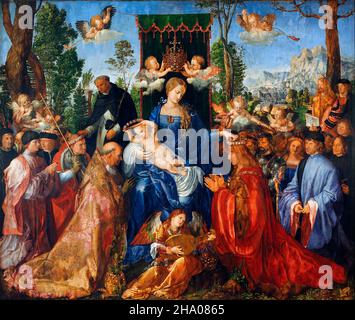 Festa delle Rose Garlands di Albrecht Durer (1471-1528), 1506 Foto Stock