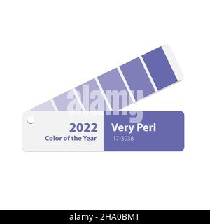 Molto Peri Pantone colore dell'anno 2022. Illustrazione vettoriale dei campioni della guida dei colori Illustrazione Vettoriale