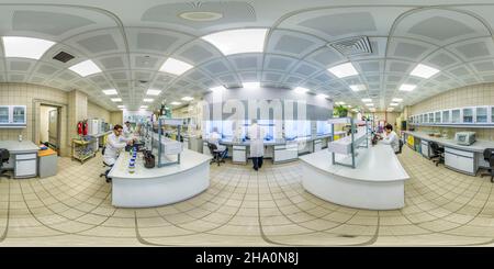 Visualizzazione panoramica a 360 gradi di Nona raffineria del complesso South Pars gas