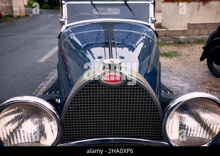 Bugatti vista anteriore auto classica Foto Stock