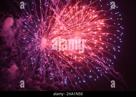 Fuochi d'artificio su San Diego, California, Foto Stock