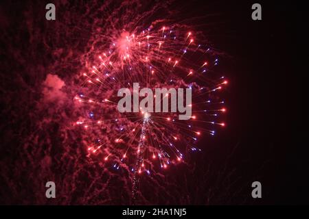 Fuochi d'artificio su San Diego, California, Foto Stock