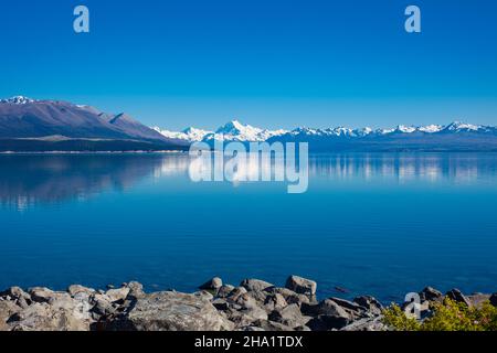 Bellissimo paesaggio intorno a Twizel, Isola del Sud, Nuova Zelanda Foto Stock