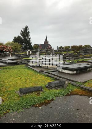 Ferndale California vecchio cimitero storico Foto Stock