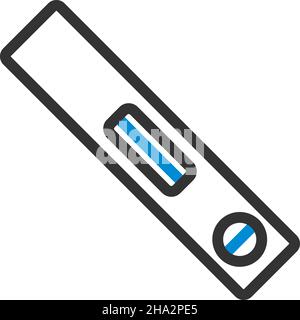 Icona del livello di costruzione. Contorno grassetto modificabile con disegno riempimento colore. Illustrazione vettoriale. Illustrazione Vettoriale