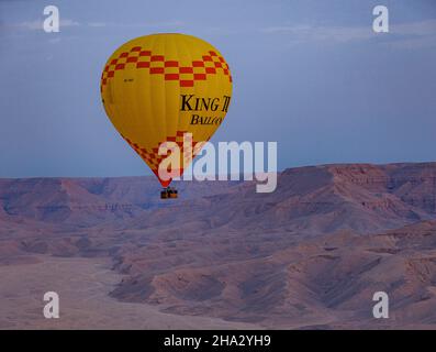 Mongolfiera King Tut, Tebe, Luxor, Egitto Foto Stock