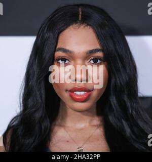 Hollywood, Stati Uniti. 09th Dic 2021. HOLLYWOOD, LOS ANGELES, CALIFORNIA, USA - 09 DICEMBRE: L'attrice Teala Dunn arriva al Flip Grand Launch Event ospitato dall'artista Halsey, nominato da Grammy, con le esibizioni di Scout Willis, BIA, e Kehlani tenute ad Avalon Hollywood il 9 dicembre 2021 a Hollywood, Los Angeles, California, Stati Uniti. (Foto di Xavier Collin/Image Press Agency/Sipa USA) Credit: Sipa USA/Alamy Live News Foto Stock