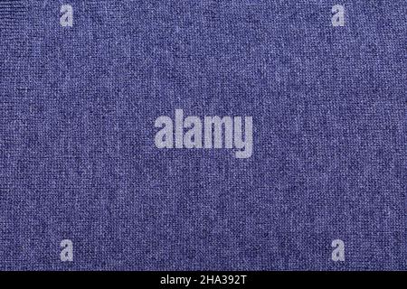 Colore blu trendy dell'anno 2022 tessuto a maglia melange fatto di fondo testurizzato filato misto di erica Foto Stock