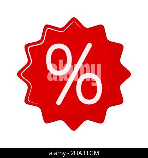 Icona del tag di offerta sconto. Icona percentuale. Icona dei tag di acquisto. Icona commerciale concettuale. Illustrazione vettoriale Illustrazione Vettoriale