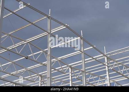 Waerehouse cantiere primo piano. Telaio in metallo Foto Stock